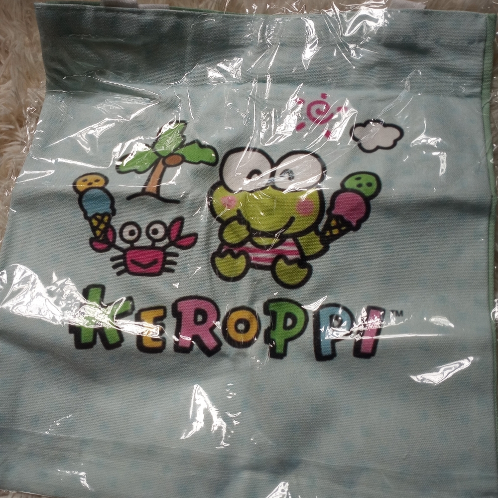 NWT Sanrio Keroppi Tote Bag, Hello Kitty's Frog Friend, Safe For Kids